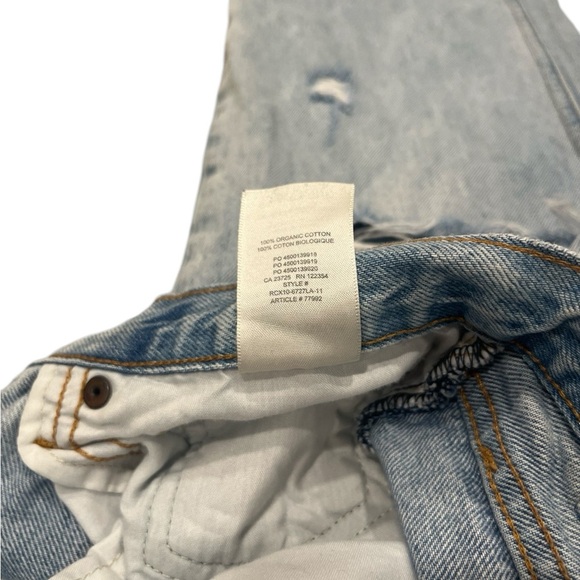 Aritzia Denim Forum Light Blue Distressed High Rise Loose Jeans | Size 26/29L - Picture 16 of 16